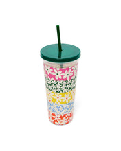 Load image into Gallery viewer, 24 oz. Sip Sip Tumbler with Straw - Daisies